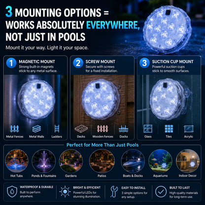 🥳2026 HOT SALE🥳50% Off Today💥Submersible LED Pool Lights