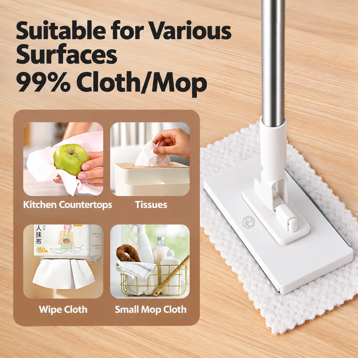 ⏰🔥Limited-time 50% off🔥Disposable dust mop with reusable mop head