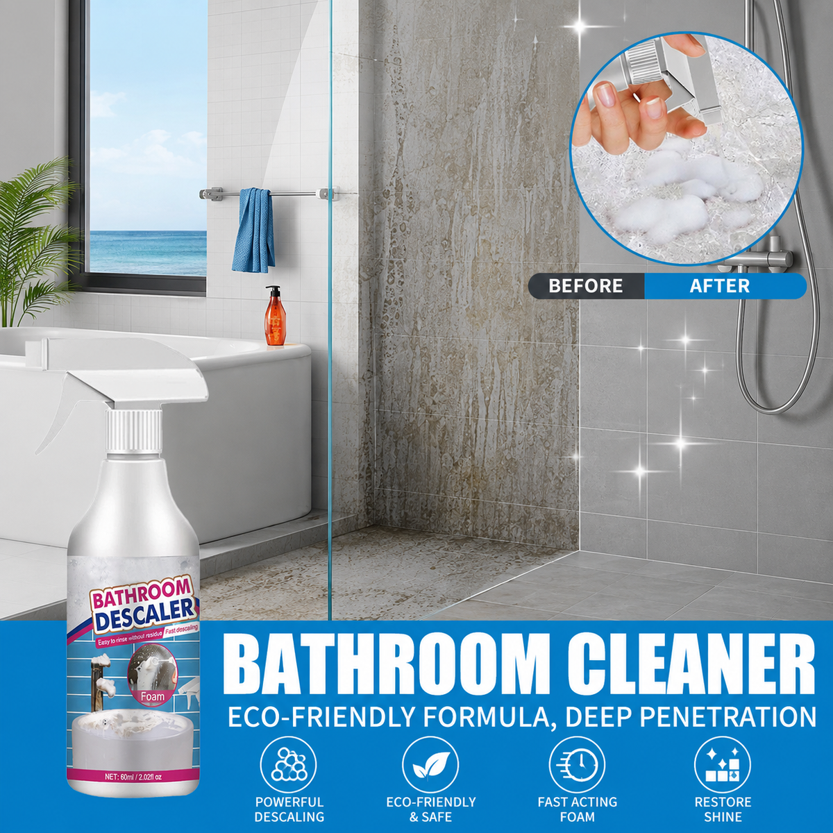 🔥Limited-time 50% off - Bathroom Cleaner
