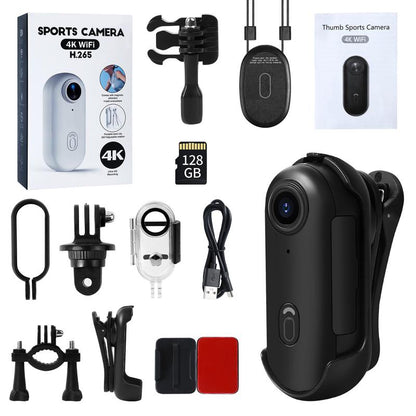 NUISK Tiny Thumb Camera: 128GB, 4K POV Video, Magnetic Mount