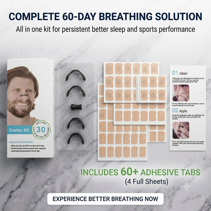 50% OFF🔥Magnetic Nasal Dilator - Anti Snoring Kit 4 Sizes+60 curved nose strips