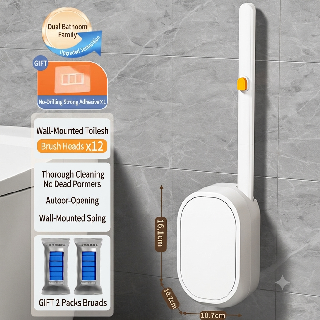 2026🔥 HOT Sale🔥 Hands-Free Flip-Top Disposable Toilet Brush