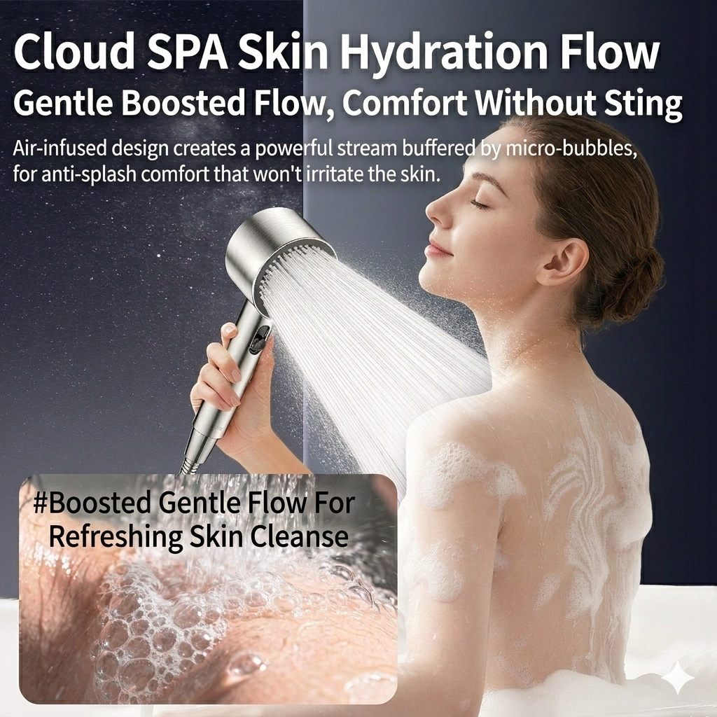 🔥HOT SALE!🔥Twin-turbo high-pressure hollow shower head