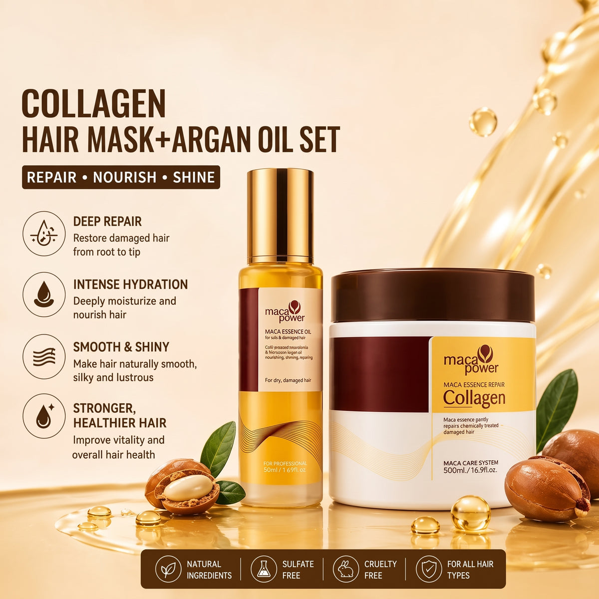 🔥 BUY 1 GET 1 FREE 🔥AMAZING DEAL HAIR MASK+ HAIR SERUM