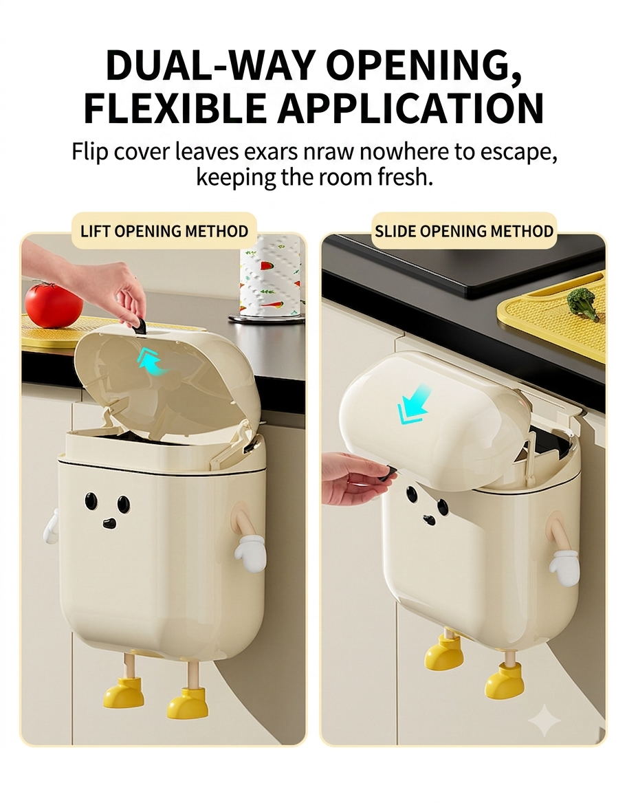 🏠 Kitchen Trash Can Wall-Mounted Household 2026