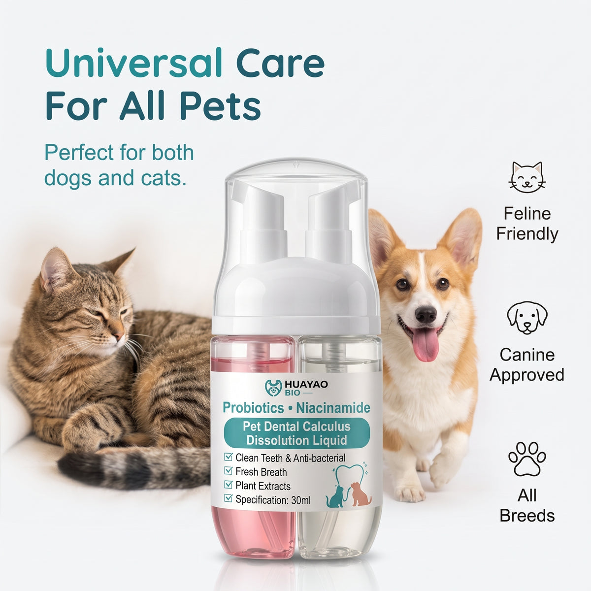 🎄Christmas Special Buy One Get One Free🎄🐾Pet Dental Water Additive Without Brushing – Easy Pet Dental Care🦷