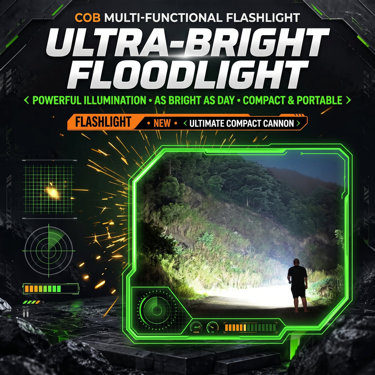 💥50% off ✅Outdoor Portable High Brightness Magnetic LED Emergency Flashlight