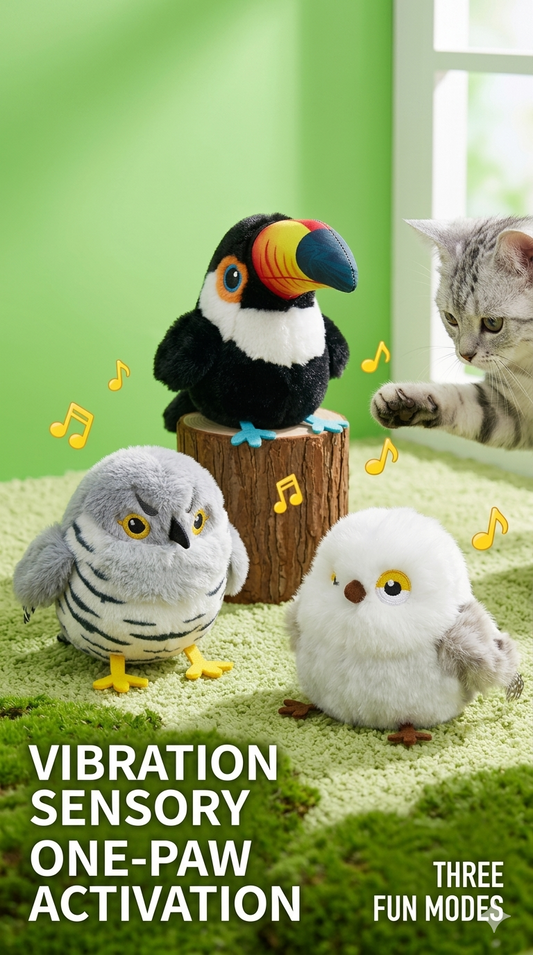 🔥HOT SALE 🔥50% OFF ！Vocal Simulation Squeaky Bird Cat Toy For Self-amusement