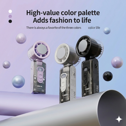 Portable Handheld Fan with LED Digital Display🌬️ Stay cool—Anytime, Anywhere❄️