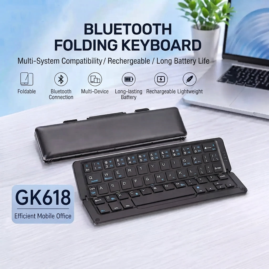 🔥Multi-Device Fold Bluetooth Keyboard For Travel & Office
