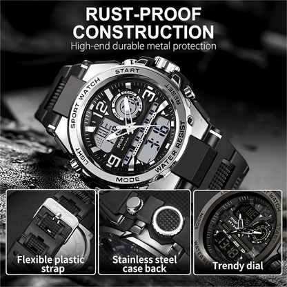 🔥🔥Men's Waterproof Sports Watch with Luminous Display