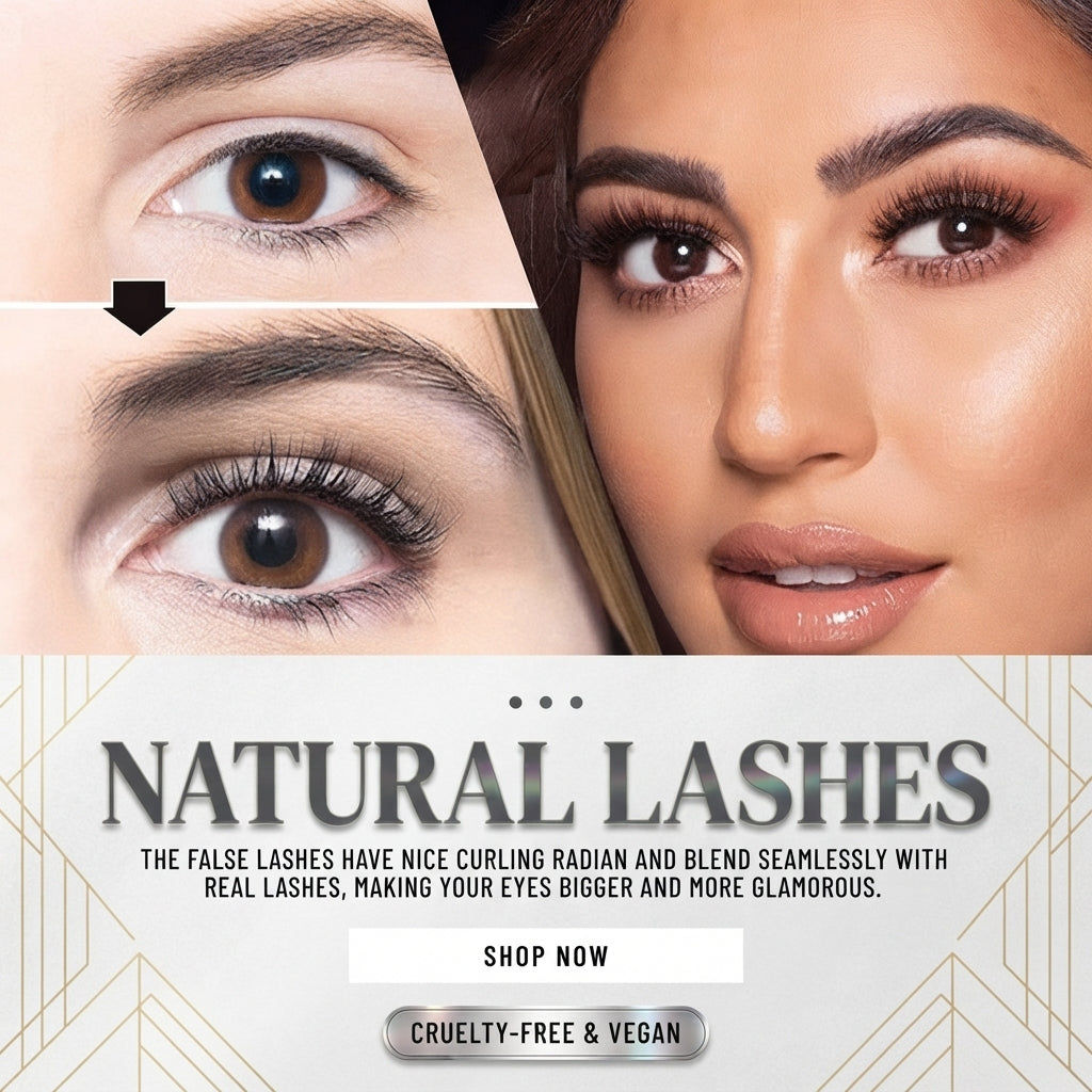 🌺Glue-Free Self-Adhesive Lashes – 3-Second, Natural & Reusable