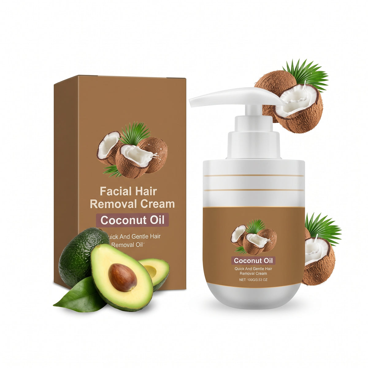 💥Buy One, Get One Free 💕[Painless Hair Removal] Hair Removal Cream with Plant Extracts and Coconut Oil