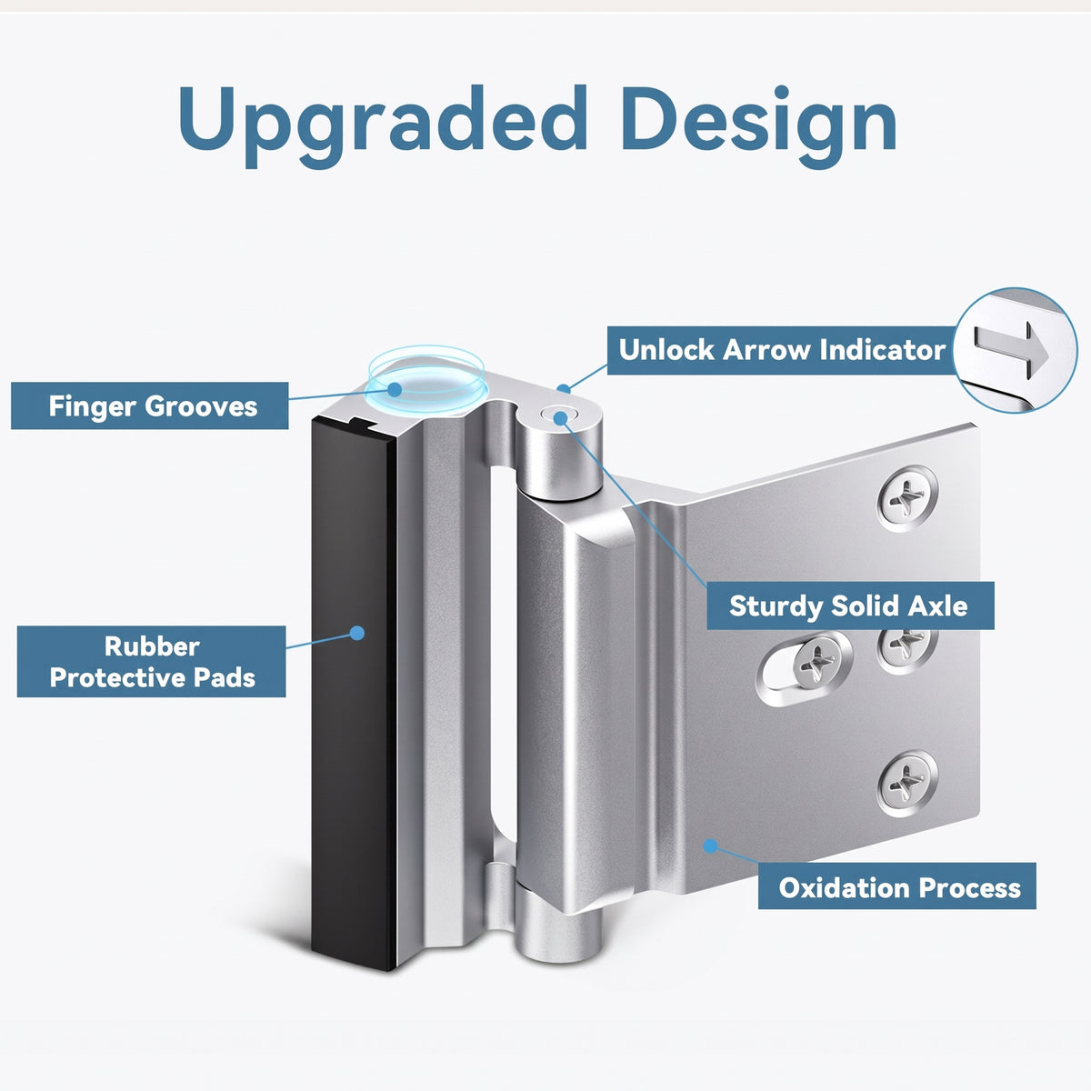 💥50% OFF🔒Upgraded Aluminum Alloy Anti-Theft Security Door Lock