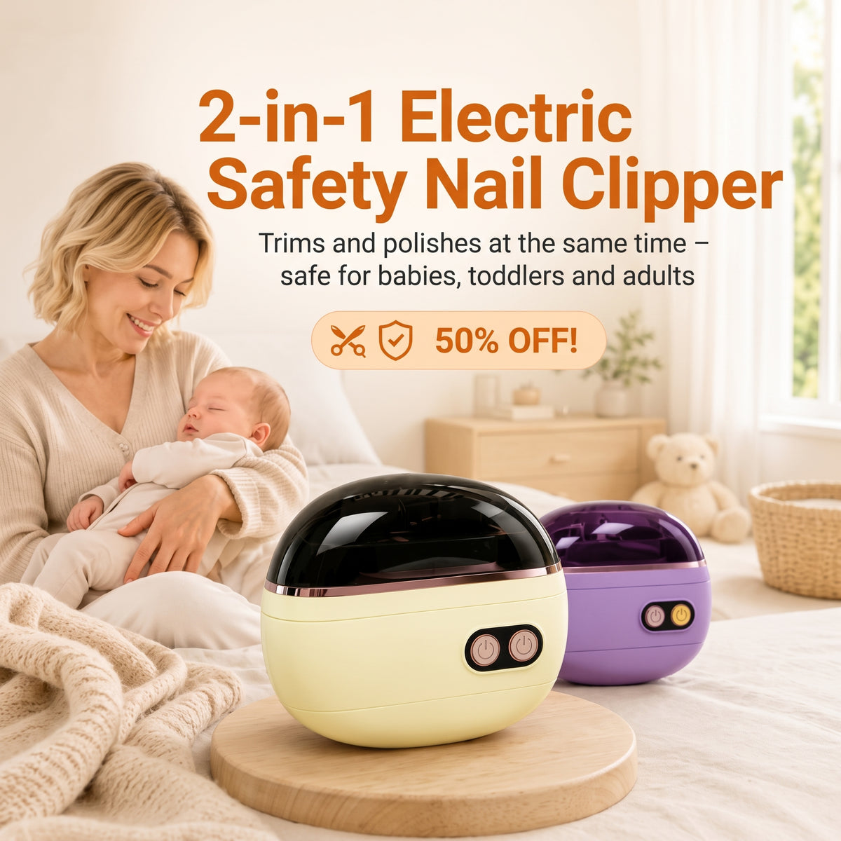 💥 Half-price offer! ✅ Electric safety nail clipper—trims and smooths simultaneously.
