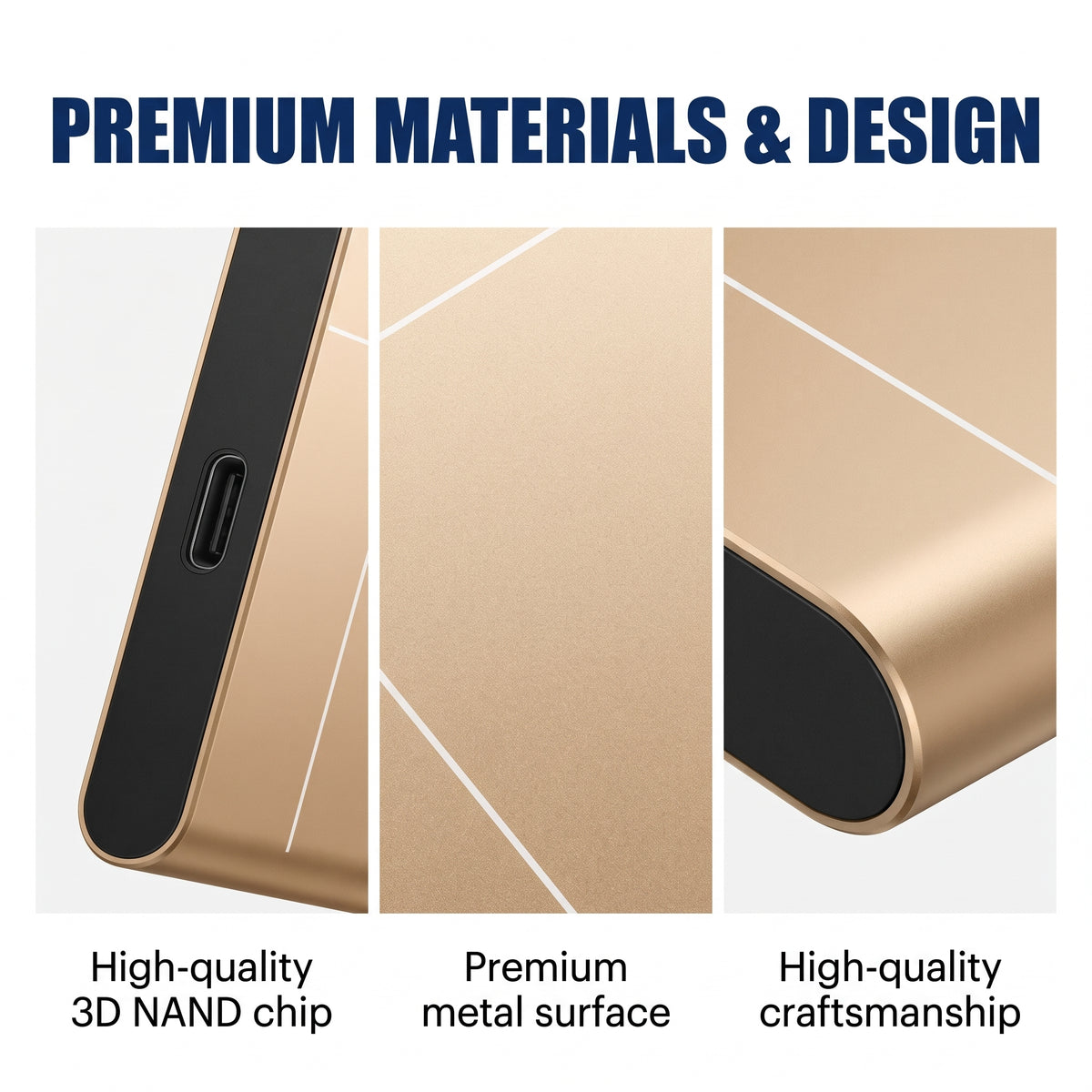 [Compatible with mobile phones and computers] High-speed portable solid-state drive (SSD)