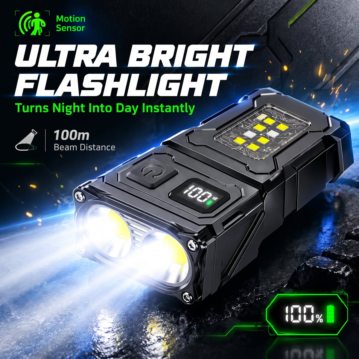 💥50% off ✅Outdoor Portable High Brightness Magnetic LED Emergency Flashlight