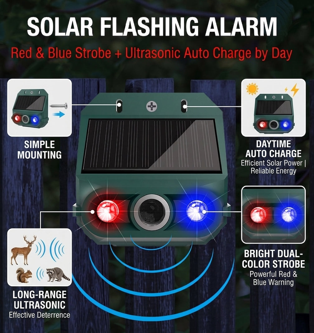 🥳Over 100,000 units sold! 🌳🔊 50% off! Solar-powered animal repellent.