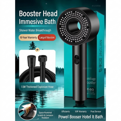 50% off 🔥 2-speed high-pressure booster shower head with built-in filter