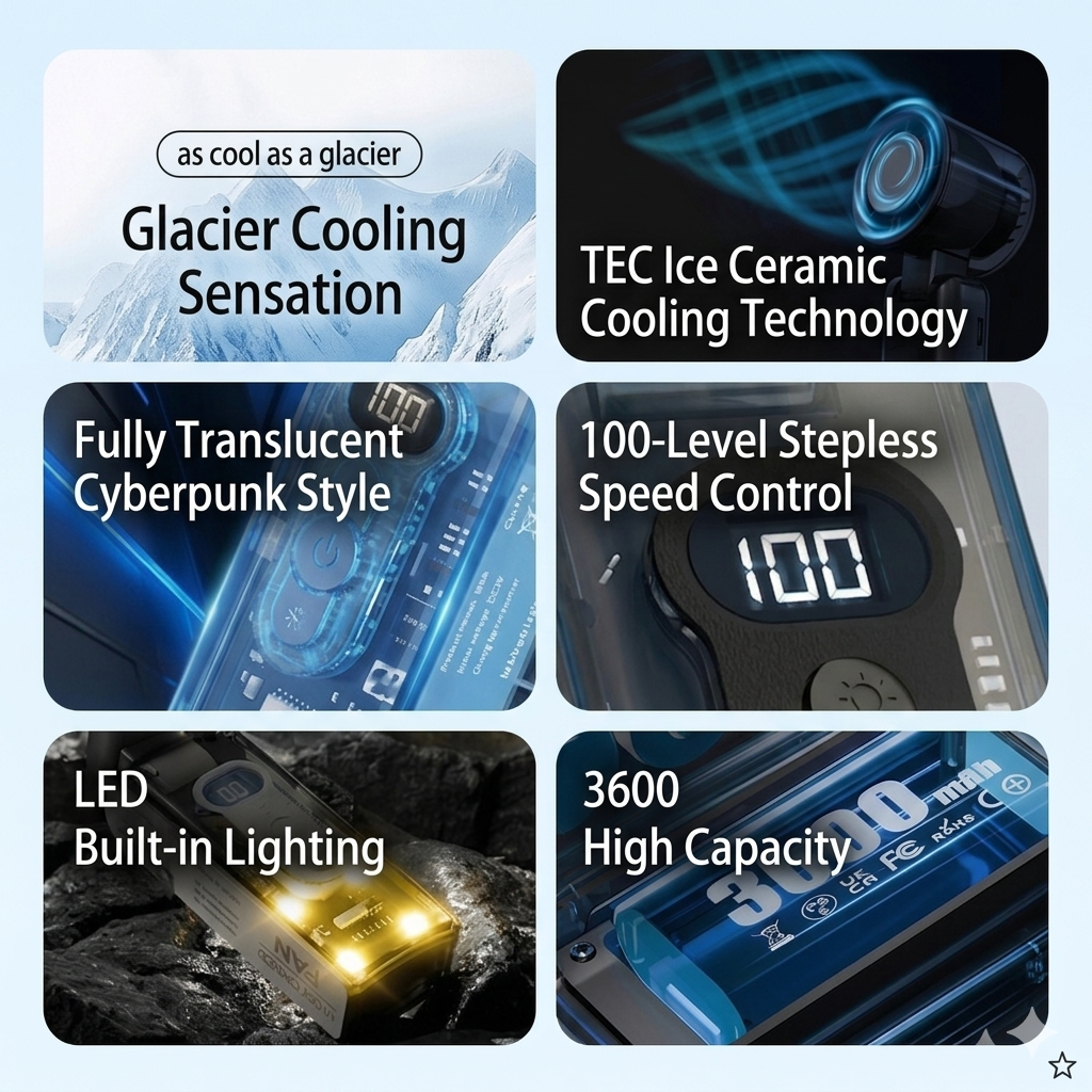 Portable Handheld Fan with LED Digital Display🌬️ Stay cool—Anytime, Anywhere❄️