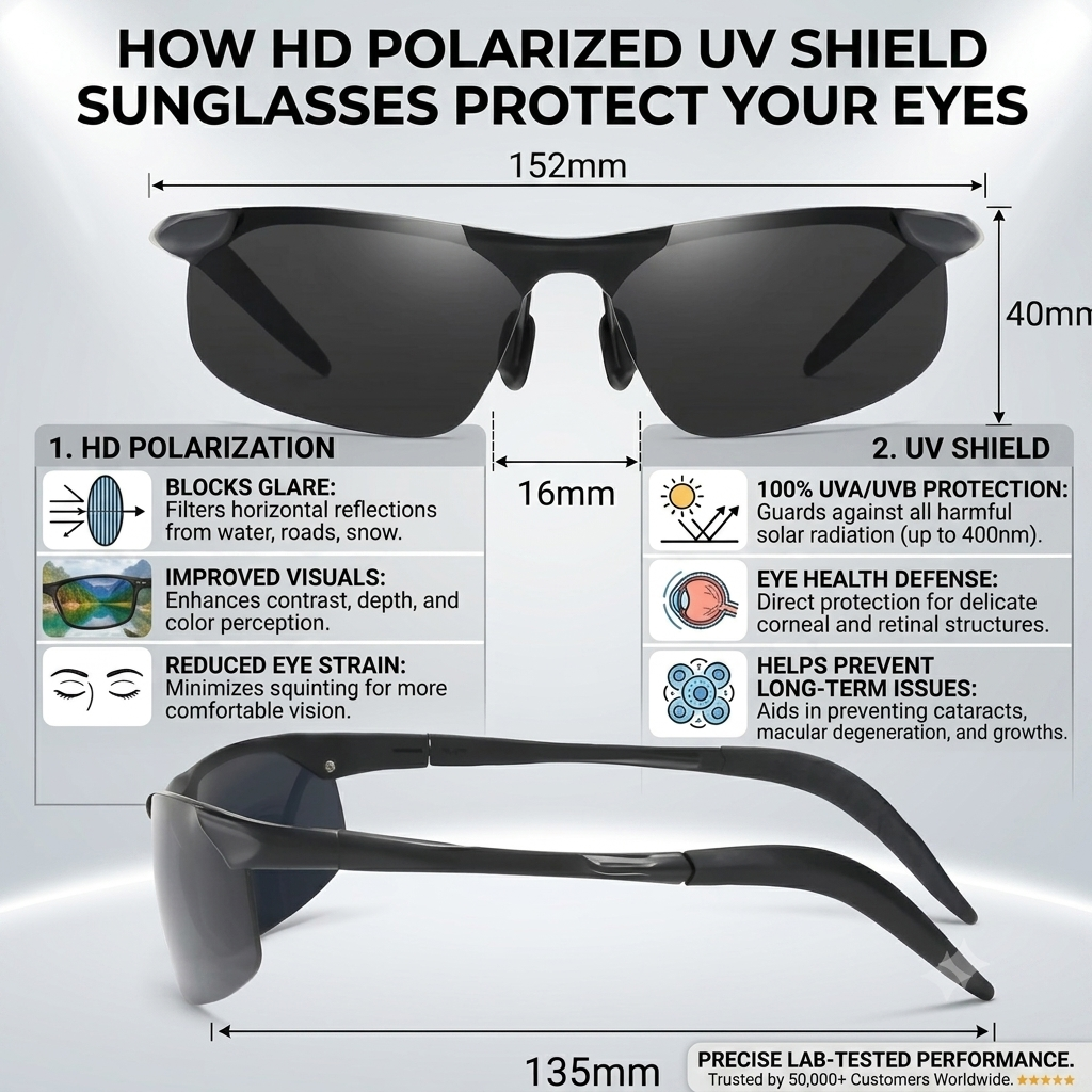 HD Polarized UV Shield Sunglasses