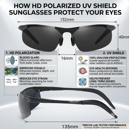 HD Polarized UV Shield Sunglasses