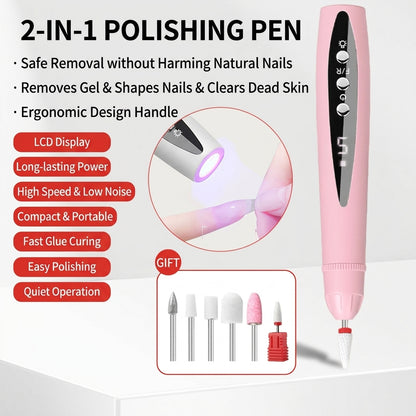 🔥 Over 100,000 sold monthly—limited-time half-price offer! ✨ Professional electric nail drill—combines filing, shaping, dead skin removal, and buffing in one.