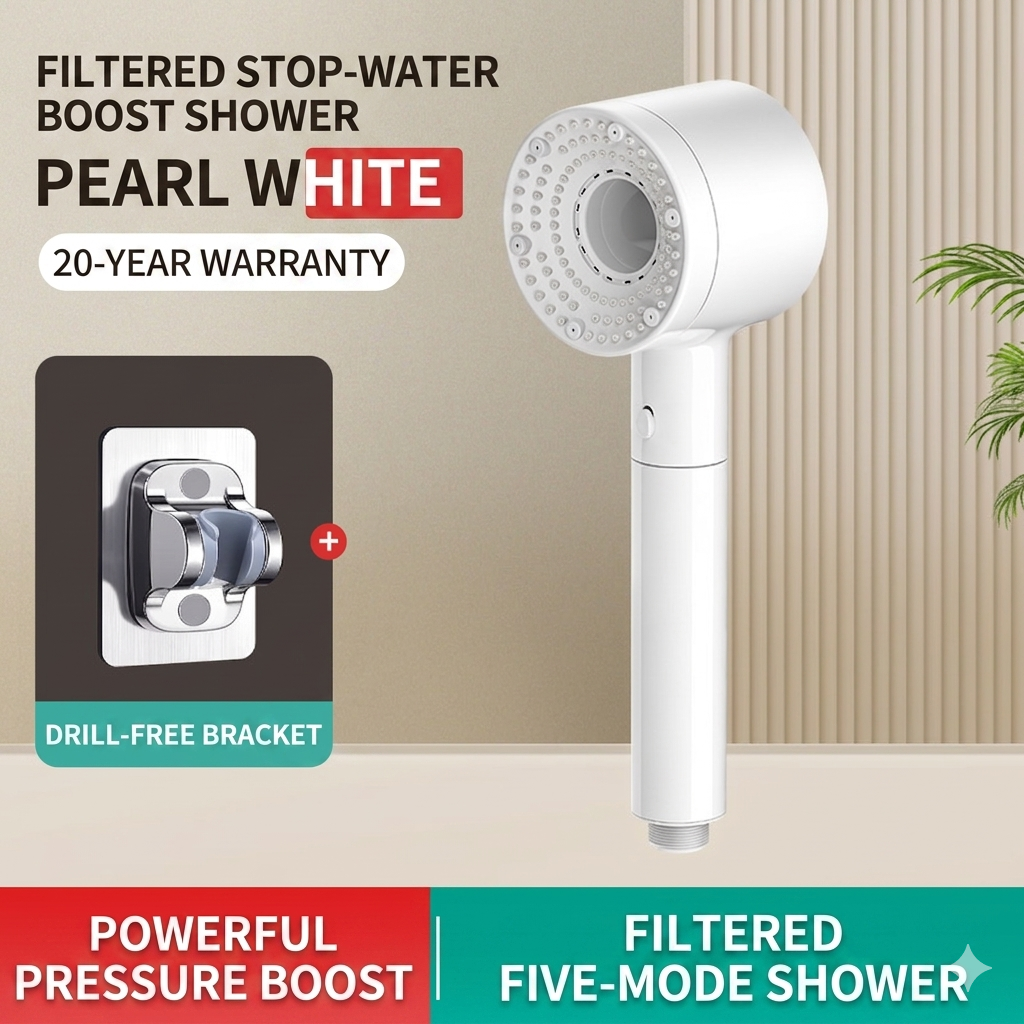 🔥HOT SALE!🔥Twin-turbo high-pressure hollow shower head