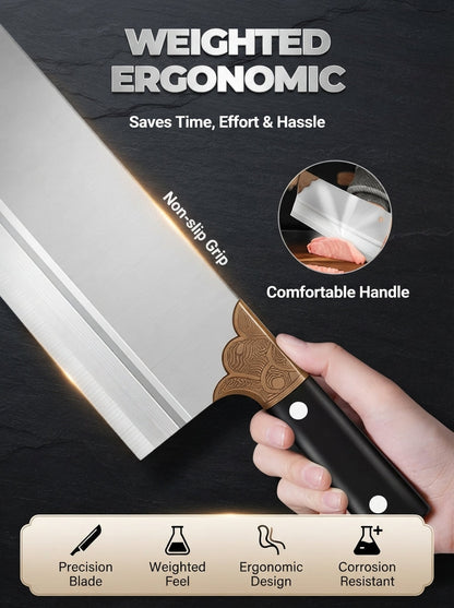 ⚡ 50% off 🔪 Stainless steel dual-purpose kitchen knife (chopping and slicing)