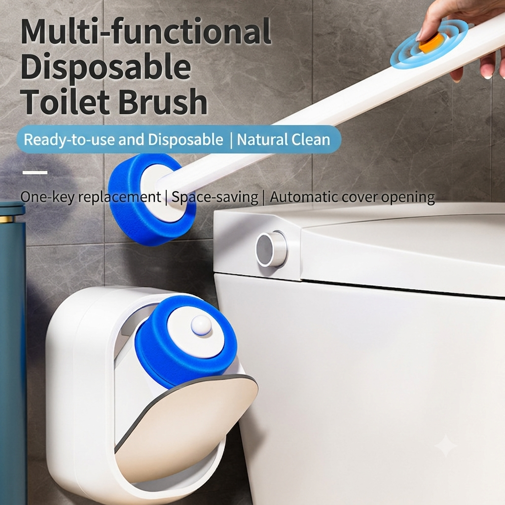 2026🔥 HOT Sale🔥 Hands-Free Flip-Top Disposable Toilet Brush