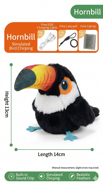 🔥HOT SALE 🔥50% OFF ！Vocal Simulation Squeaky Bird Cat Toy For Self-amusement
