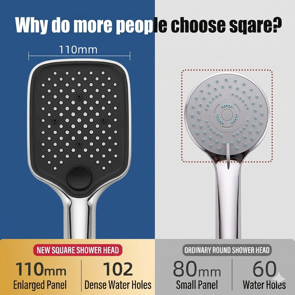 🎉 50% OFF🎉 High Flow Pressure Boosting Shower Head for Home Bathroom