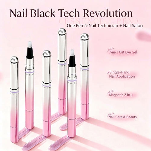 ✨Cat Eye Nail Pen with Built-in Magnetic Beads💅 5 Shades of Sheer Nude, Elegant & Skin-brightening 2-in-1!
