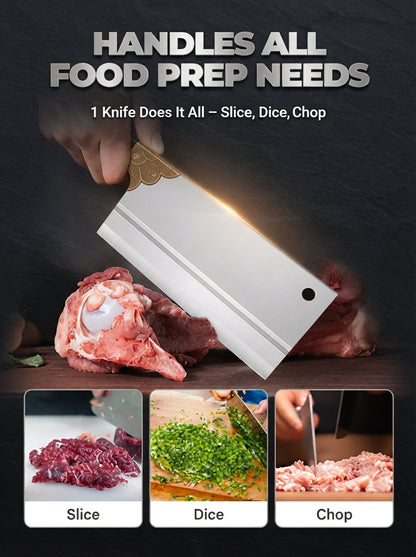 ⚡ 50% off 🔪 Stainless steel dual-purpose kitchen knife (chopping and slicing)