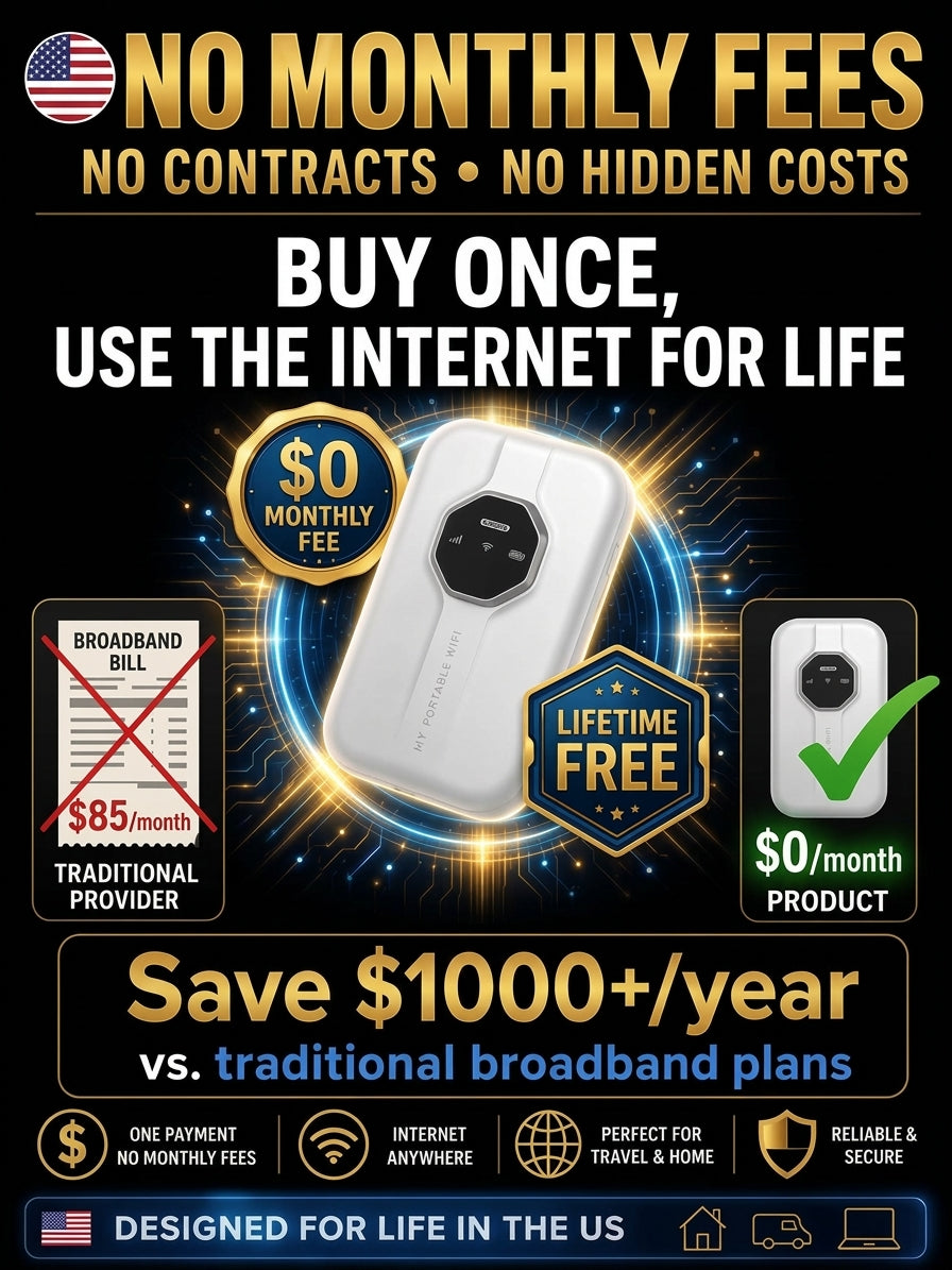 [Global Coverage, Free for Life] Boundless Portable Wi-Fi
