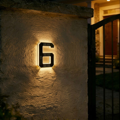 🔥Solar Lighted House Numbers | Wire-Free & Waterproof