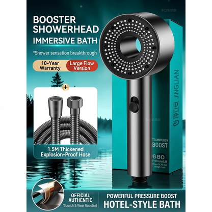 50% off 🔥 2-speed high-pressure booster shower head with built-in filter
