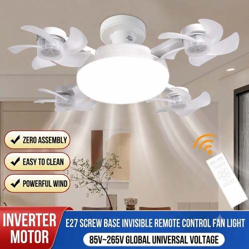 50% OFF🔥 Drone Ceiling Fan with LED Light - Modern Design, Comes with Remote Control, Suitable for Living Room and Bedroom