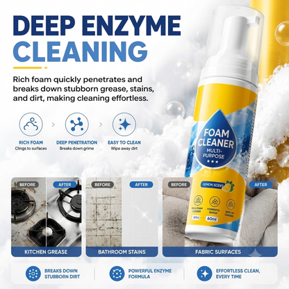 ✨ Powerful Enzyme Foam Cleaner For Stubborn Stains On Any Surface