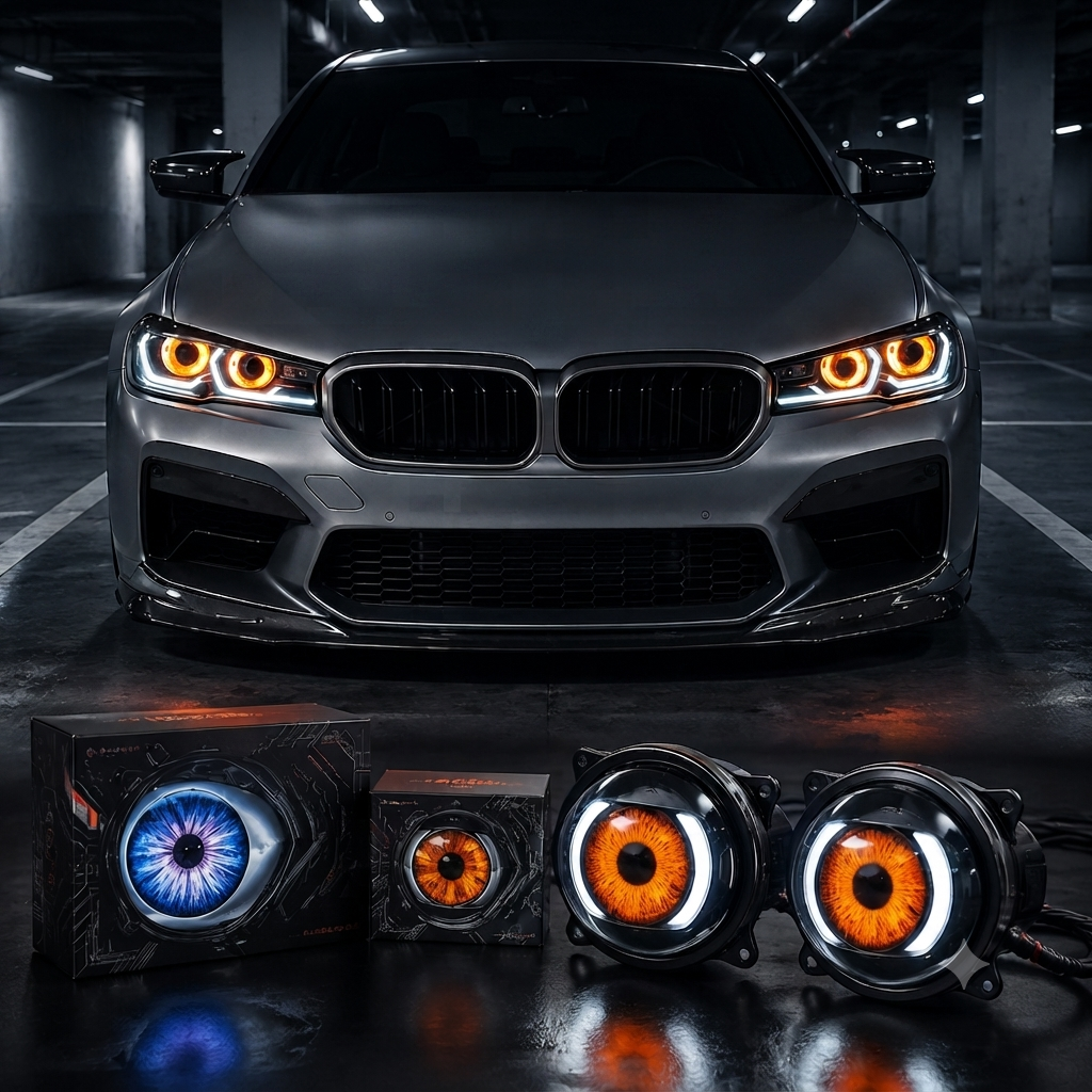 🔥Dynamic Devil Eye LED Projector Headlights