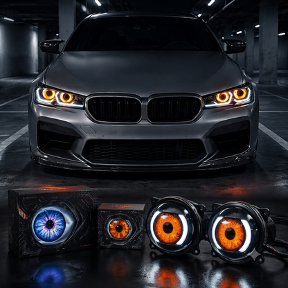🔥Dynamic Devil Eye LED Projector Headlights