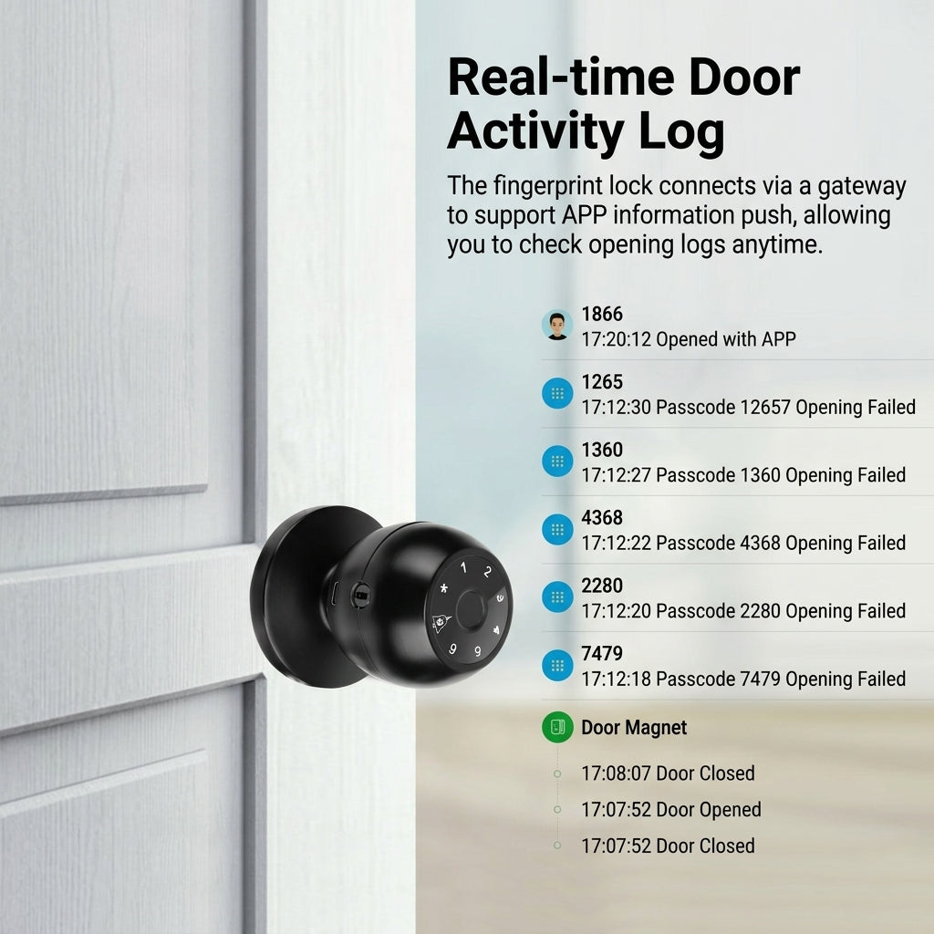 Over 50,000 sold this month | Limited-time 50% off | Spherical fingerprint lock