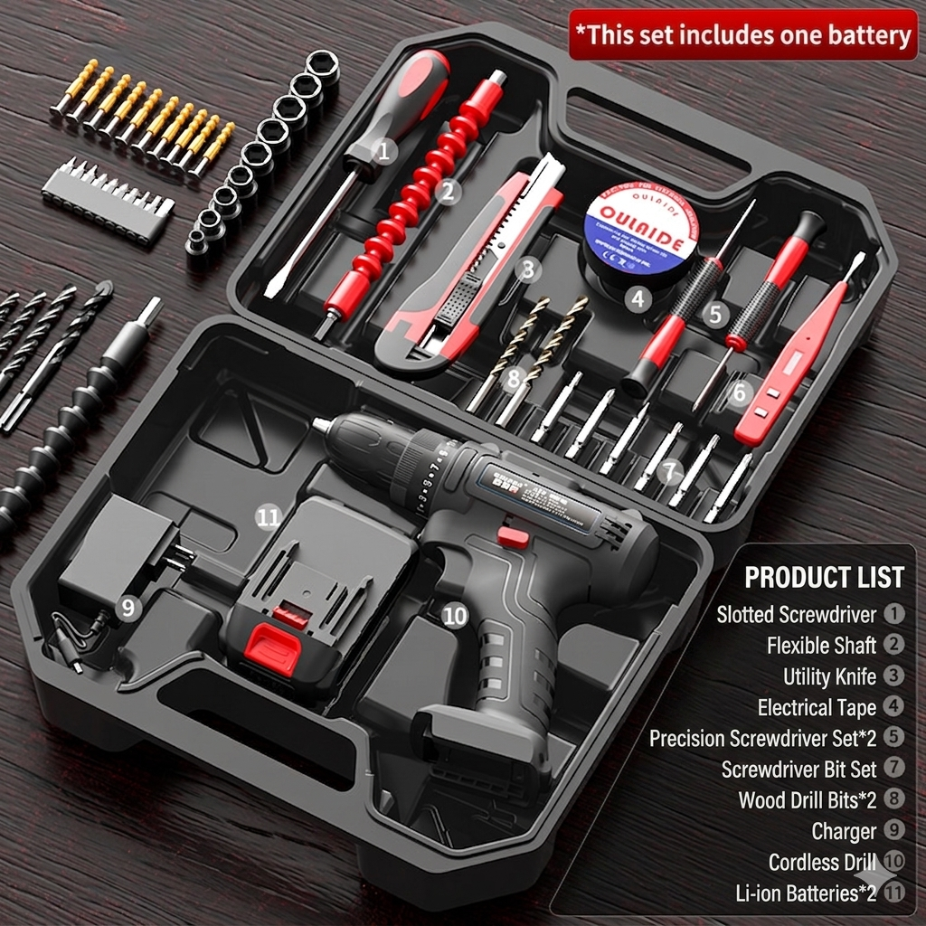 🔥🔥Father's Day Special: Half Price | Portable Household Tool Kit – Ideal for DIY and Minor Repairs