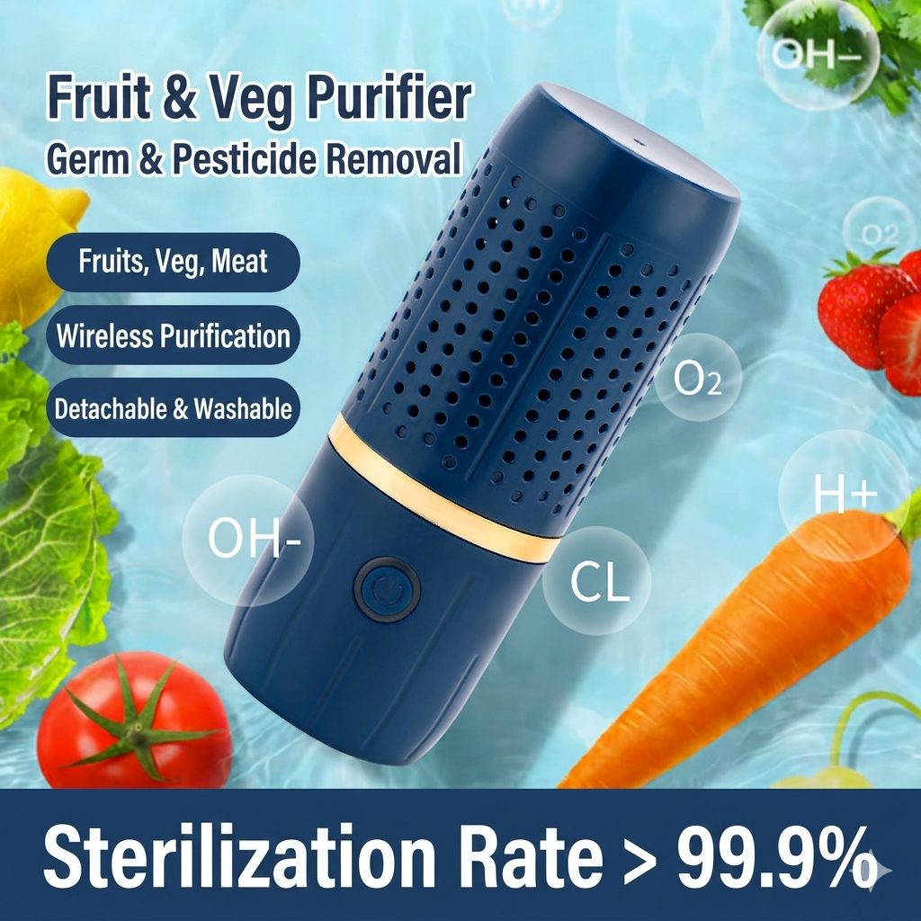Limited-time 50% off🔥 Deep Clean Fruits & Veggies | Rechargeable Food Purification Capsule