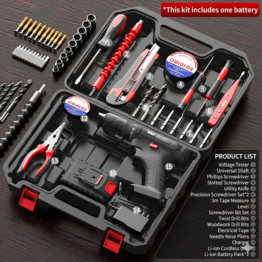 🔥🔥Father's Day Special: Half Price | Portable Household Tool Kit – Ideal for DIY and Minor Repairs