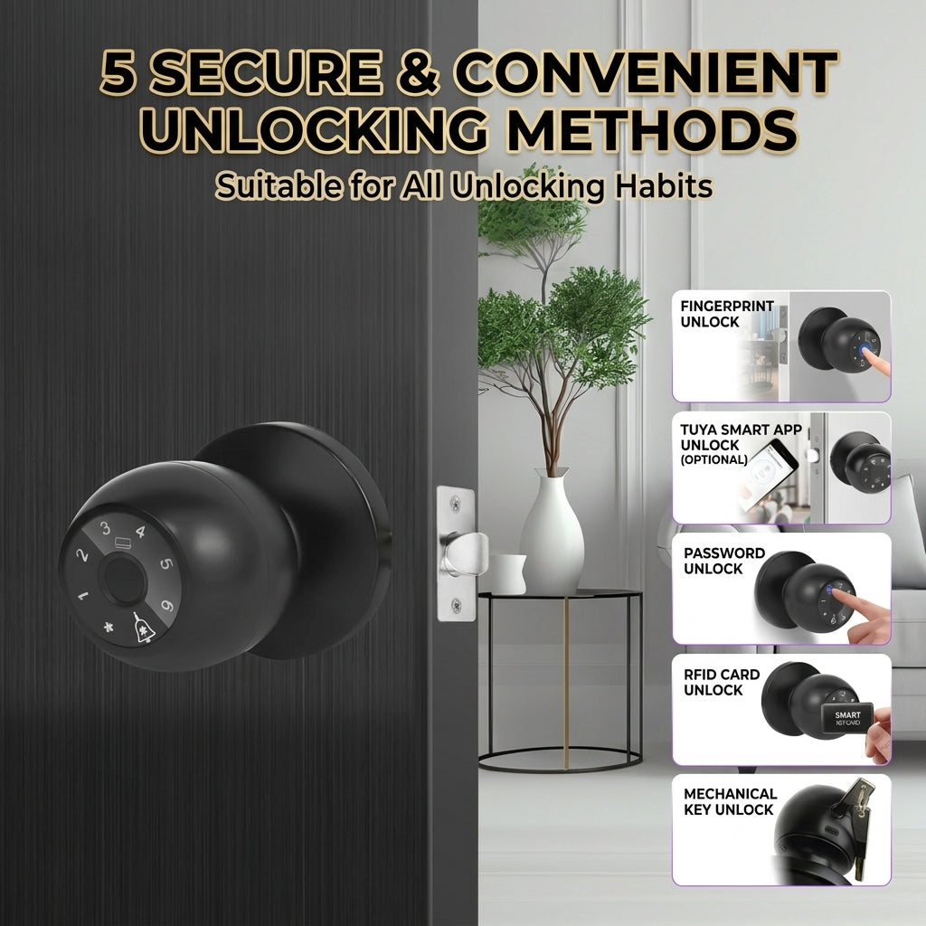 Over 50,000 sold this month | Limited-time 50% off | Spherical fingerprint lock