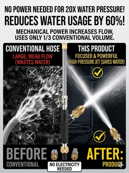 🔥50% OFF🔥 Aviation-grade Level 3 High-Pressure Water Gun, Amazing 2000% Pressure Boost Hose, 15-meter Ultra-Long Range, 2000% Super-Powerful Pressure Boost, 3-Second Quick Installation!