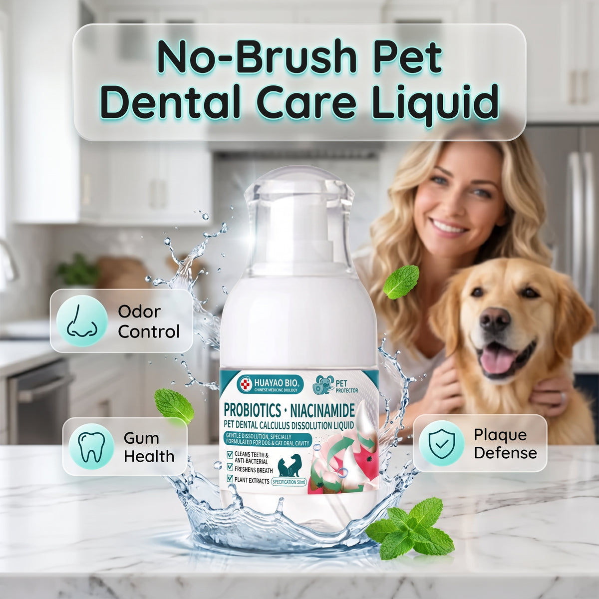 🎄Christmas Special Buy One Get One Free🎄🐾Pet Dental Water Additive Without Brushing – Easy Pet Dental Care🦷