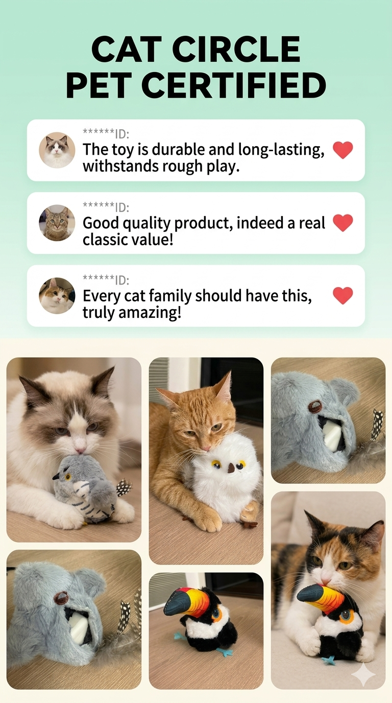 🔥HOT SALE 🔥50% OFF ！Vocal Simulation Squeaky Bird Cat Toy For Self-amusement
