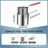 3-Piece Set (Fryer + Frying grid + Steel lid)